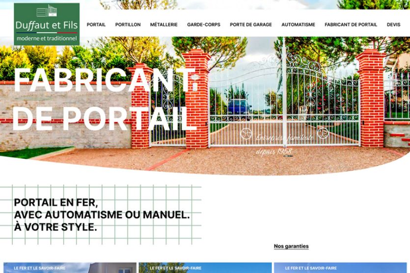 site Web de fabrication de portails à Muret