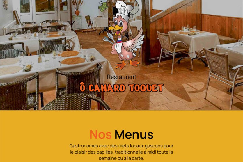 Site Internet d'un restaurant gastronomique